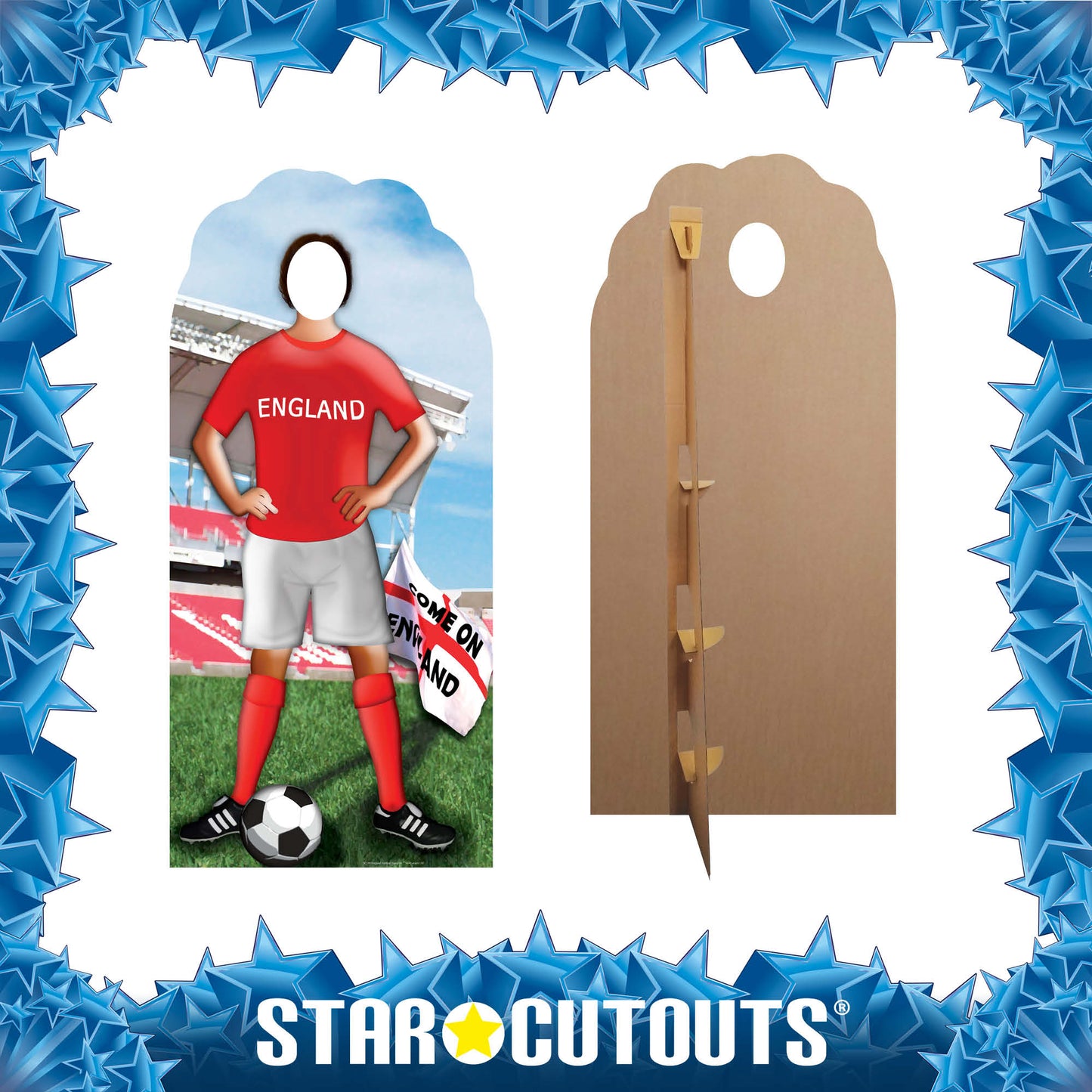 SC199 England World Cup 2026 Football Stand-In Cardboard Cut Out Height 184cm