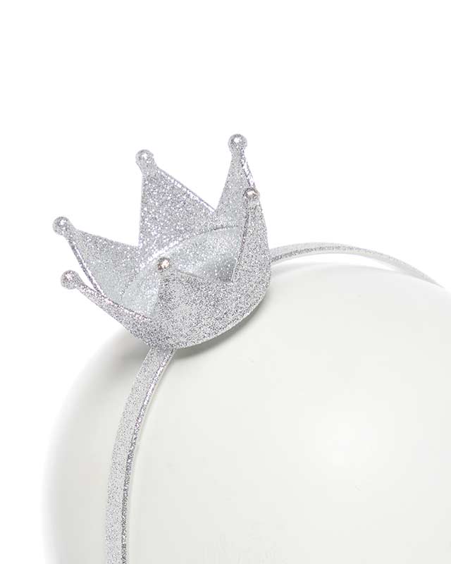 Silver Glitter Crown Headband