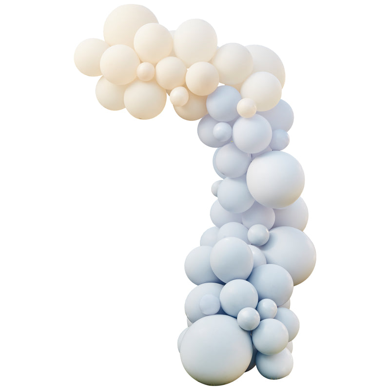 Blue and Nude Balloon Arch Kit - 75 Balloons