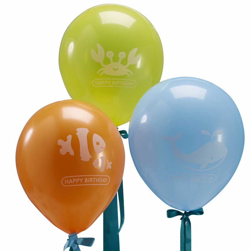 Under The Sea Large Balloons - 22" Latex (3pk)