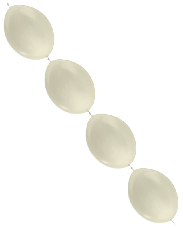 Link-O-Loon Latex Balloons 12" Satin Ivory (50pk)