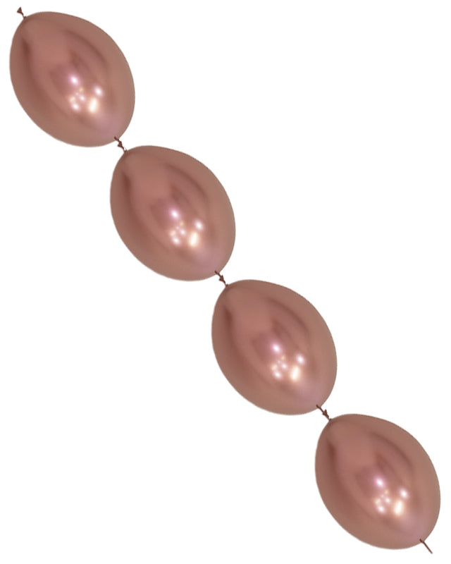 Link-O-Loon Latex Balloons 12" Reflex RoseGld (50pk)