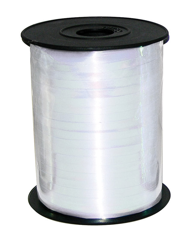 Iridescent White Balloon Ribbon - 230m x 5mm