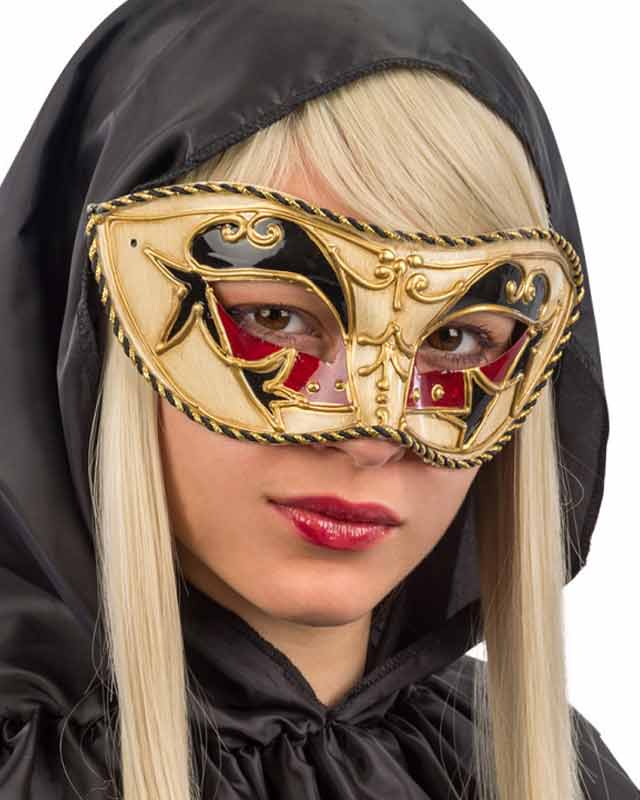 Red & Black Venetian Masquerade Mask