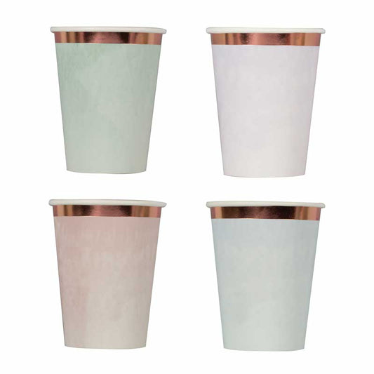 Pastel Rose Gold Paper Cups - 266ml (8pk)