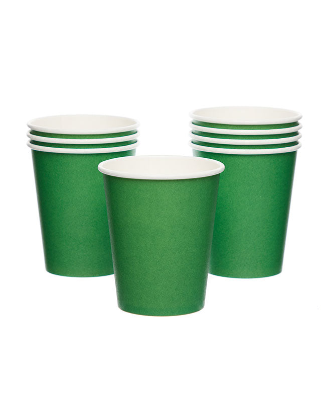 Green Paper Cups - 237ml (8pk)