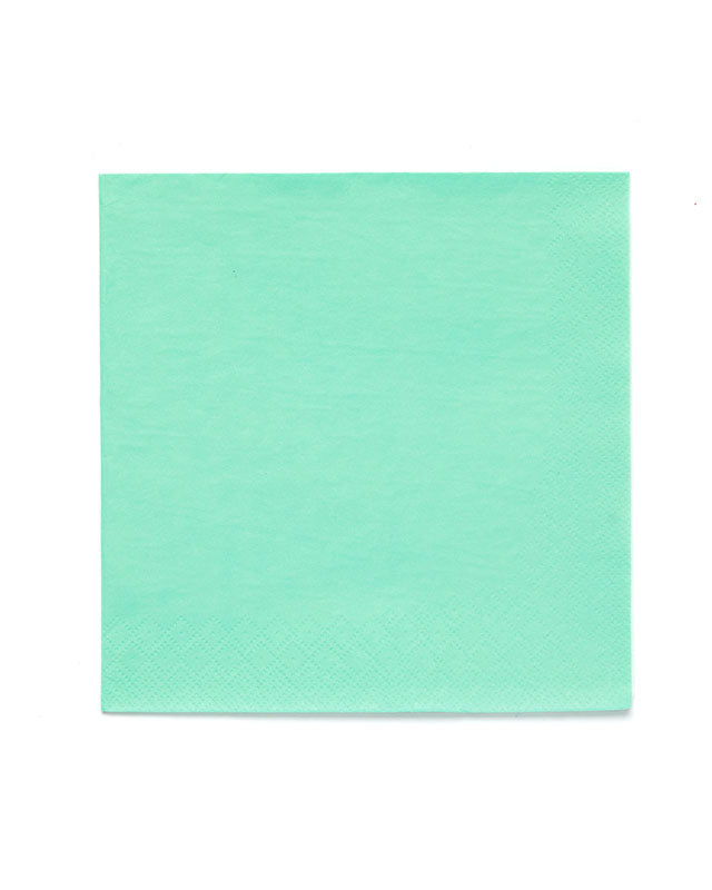 Mint Green Paper Napkins 3ply - 33cm (20pk)