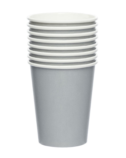 Silver Paper Cups - 237ml (8pk)