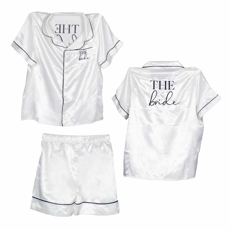 White The Bride Pyjama Set - Adult Costume