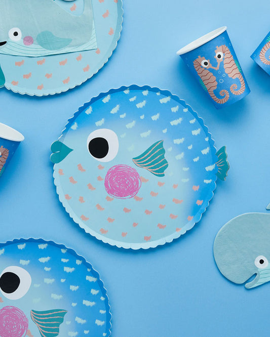 Puffer Fish Paper Plates (8pk)