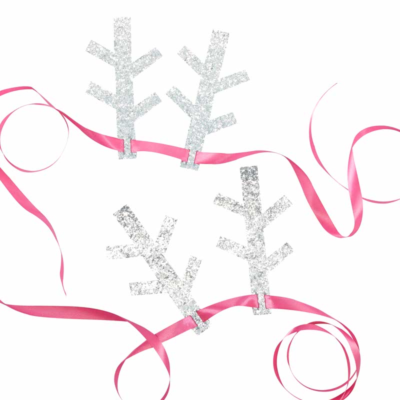 Glitter Antlers Headbands (5pk)