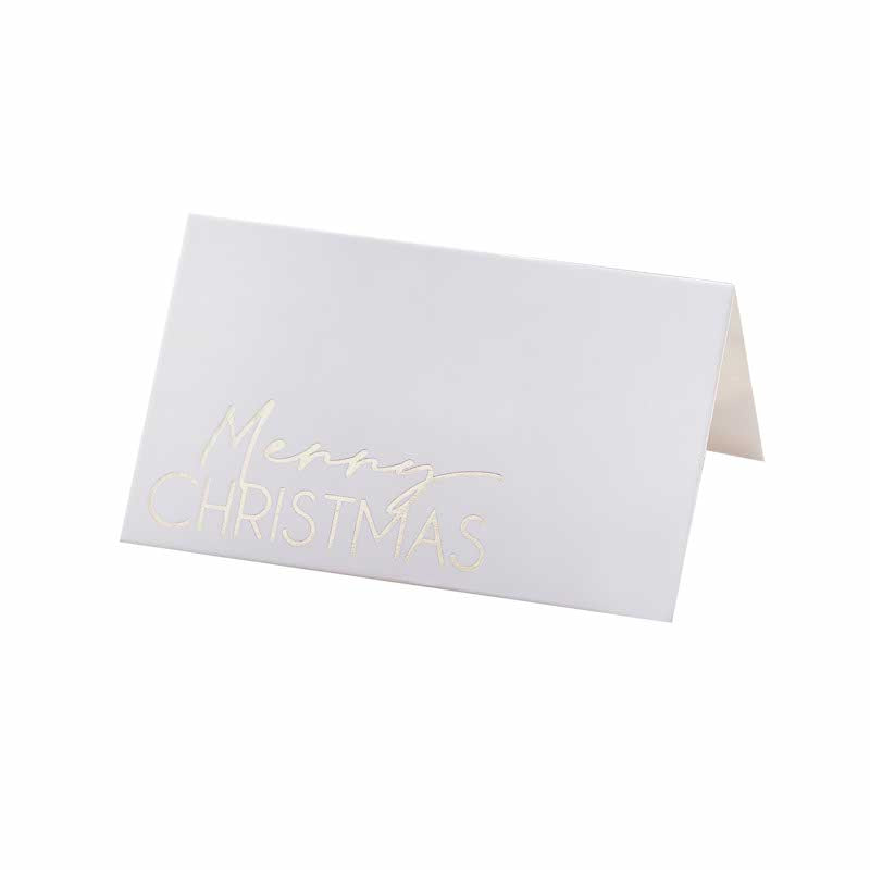 Gold Foil Merry Christmas Place Cards (10pk)