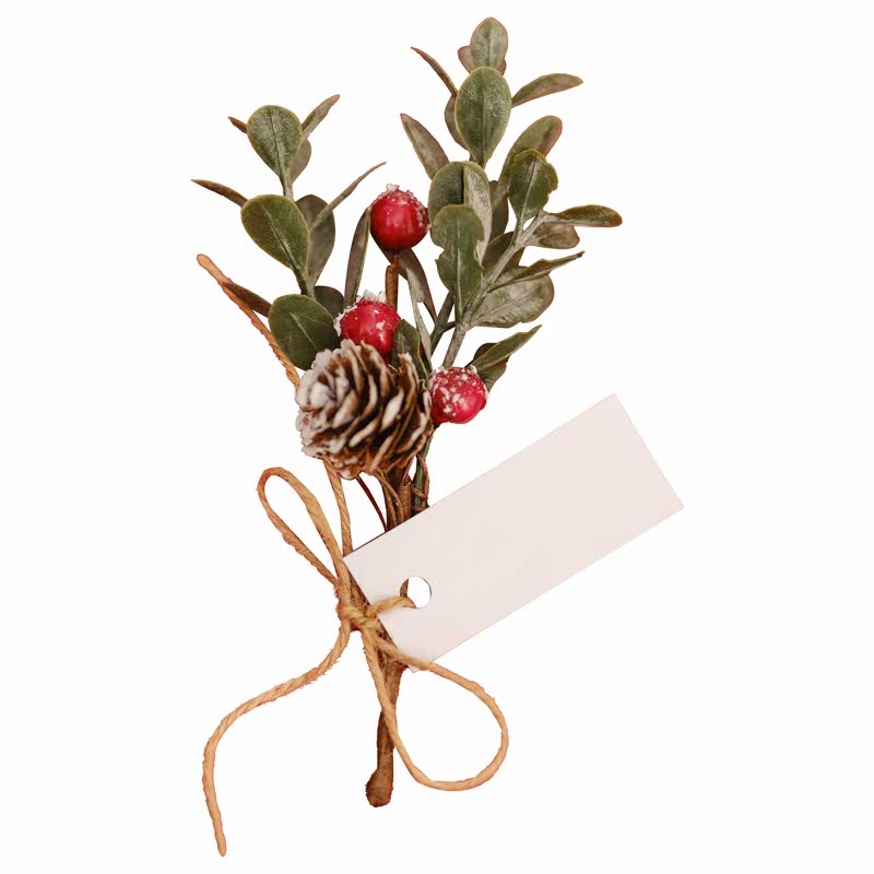 Red Berry Sprig Place Card Holders - 15cm (6pk)