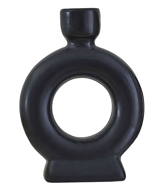 Round Ceramic Dinner Candle Holders (2pk)