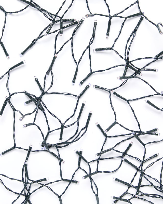 200 Red and White Outdoor LED Lights - Battery Operated