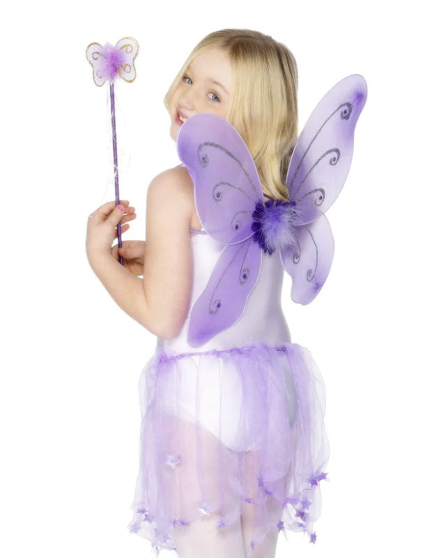 Purple Butterfly Wings & Wand