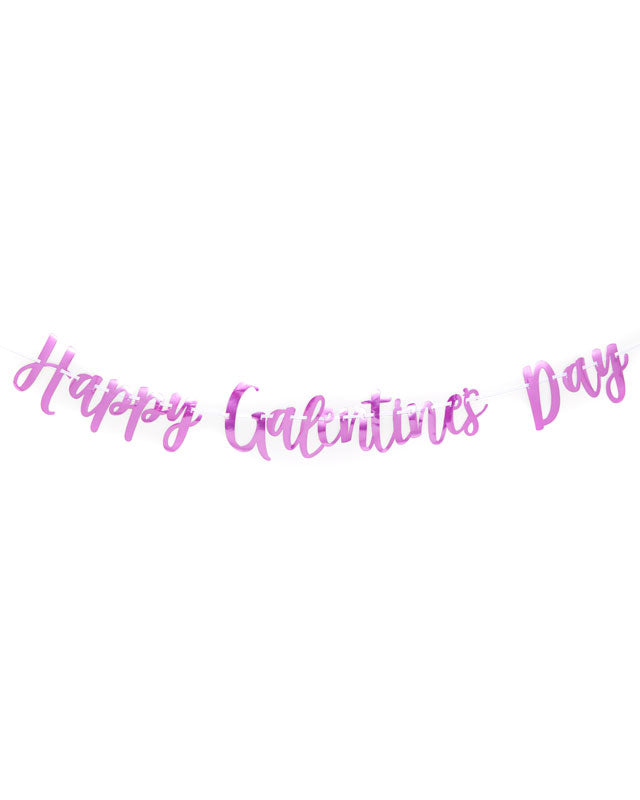 Pink Metallic "Happy Valentine's / Galentines Day' Banner - 2m