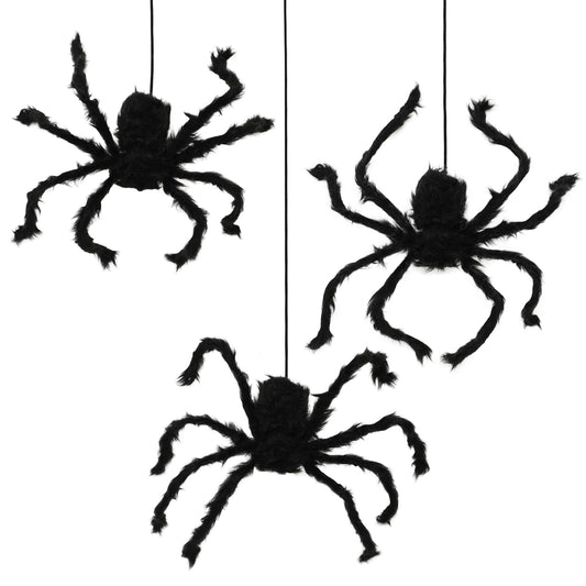 Giant Hanging Spiders Decoration (3pk)