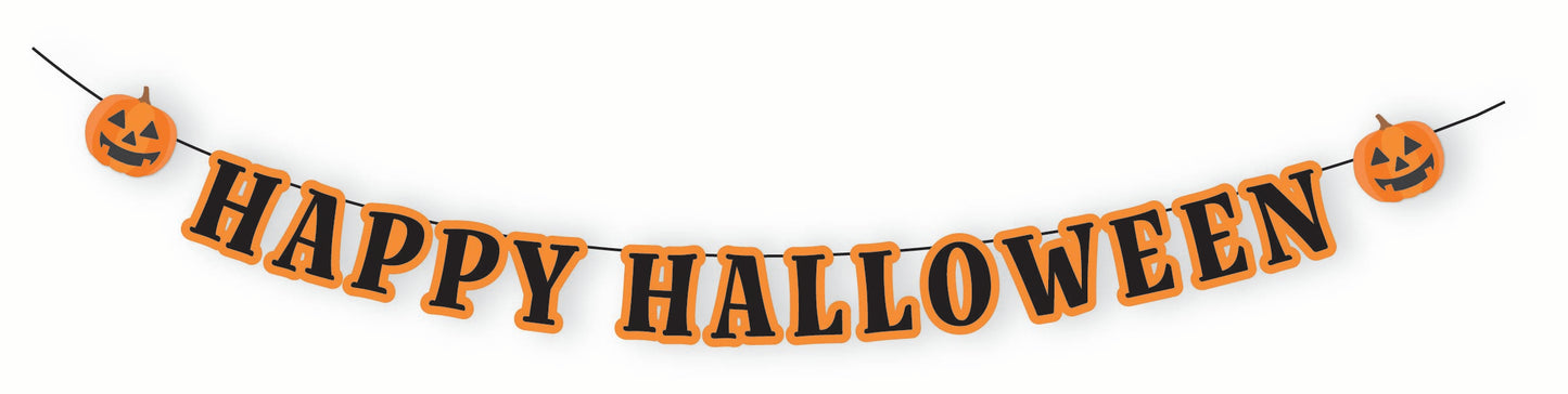 Spooky Spectacles Happy Halloween Letter Banner - 3m