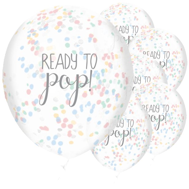 Baby Wishes 'Ready To Pop' Balloons - 12" Latex (5pk)