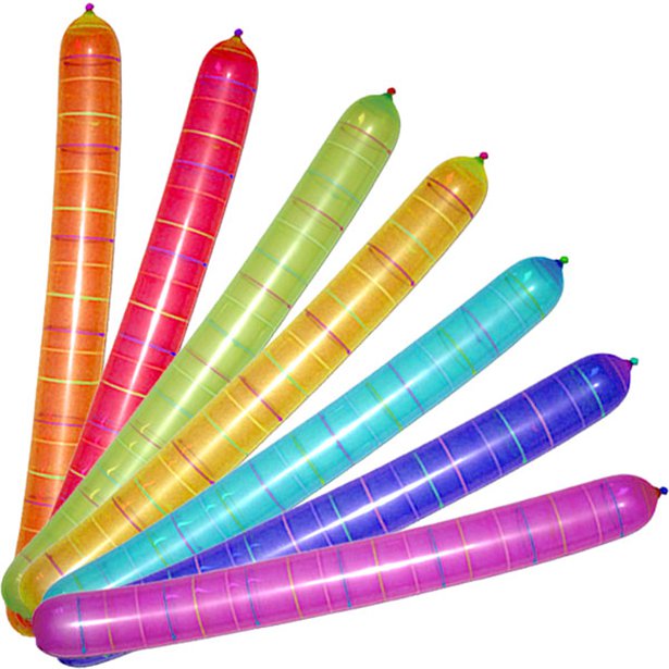 Rocket Balloons Assorted - Latex (2pk)