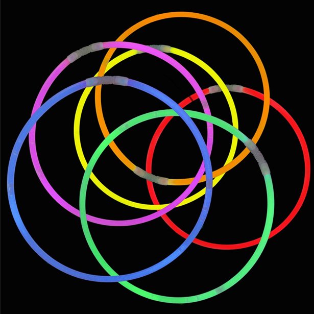 Assorted Colours Glowing Necklaces - 56cm (4pk)