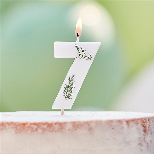 Number 7 Leaf Foliage Candle
