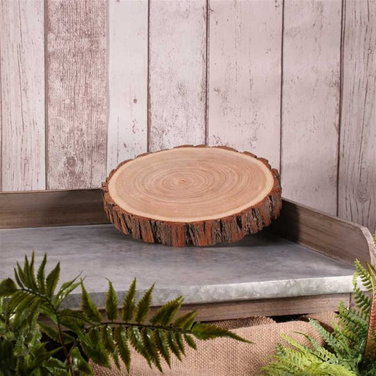 Wooden Slice Table Centrepiece - 22cm