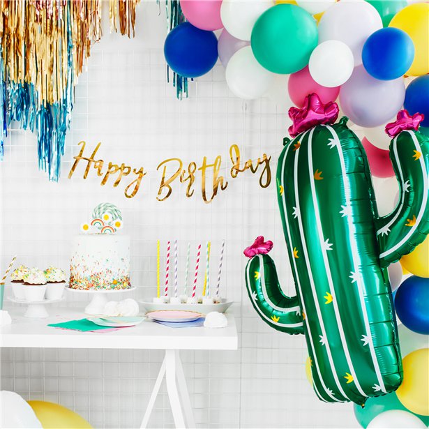 Happy Birthday Gold Banner - 0.6m