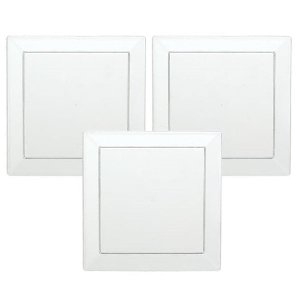 Clear Plastic Square Plates - 12.7cm (10pk)