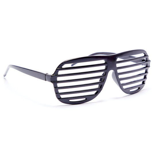 Black Slatted Glasses