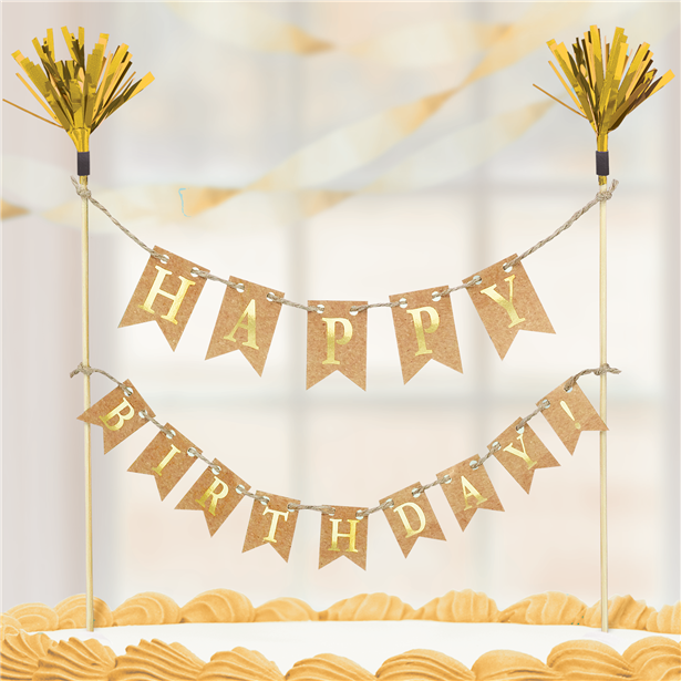 Gold Cake Pick Bunting