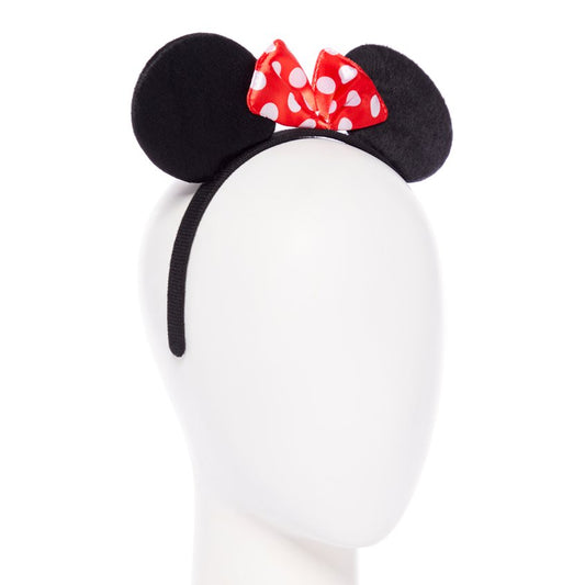 Mouse Ears & Red Bow Headband