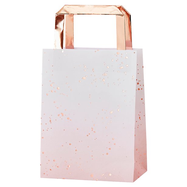 Mix It Up Rose Gold Ombre Party Bags - 27cm x 17cm (5pk)