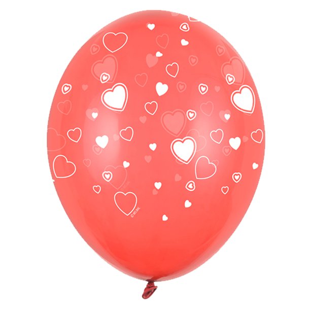 Red Hearts Latex Balloons - 11" (6pk)