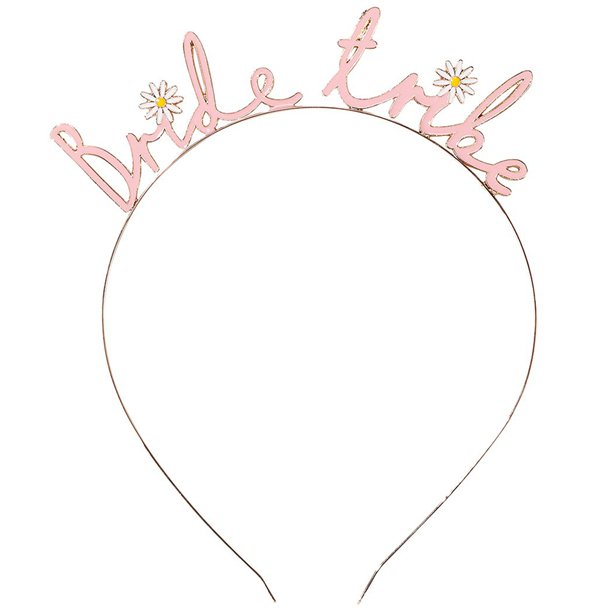 Pink Bride Tribe Daisy Headband