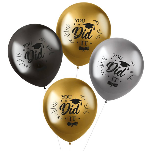 Graduation Latex Balloons - 13" (4pk)