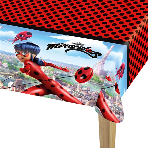 Miraculous Ladybug Plastic Table Cover - 1.2m x 1.8m