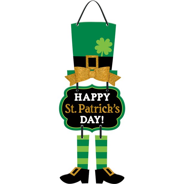 St Patrick's Day Leprechaun MDF Sign - 43cm