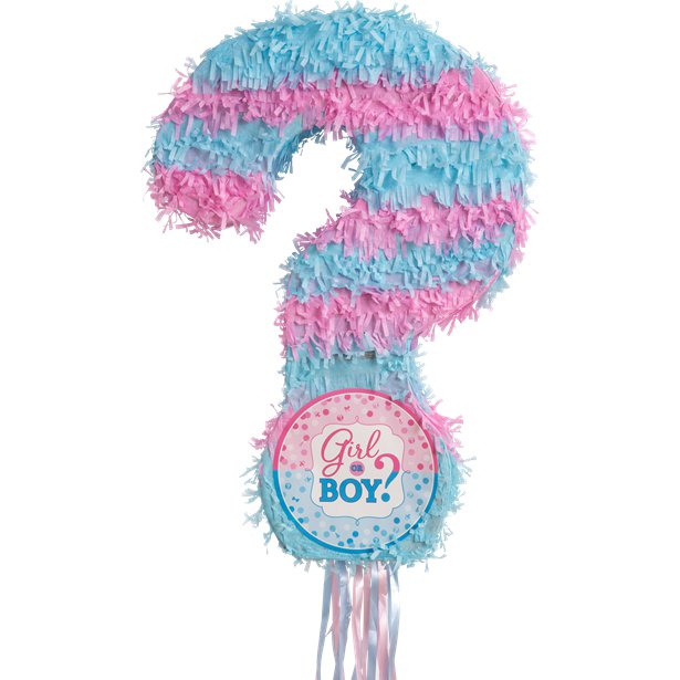 Gender Reveal Pull Piñata - 58cm x 57cm