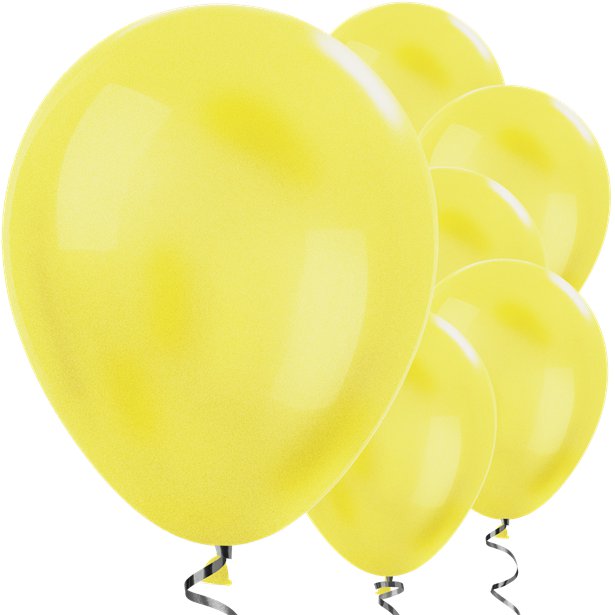 Yellow Metallic Balloons - 12" Latex Balloons (50pk)