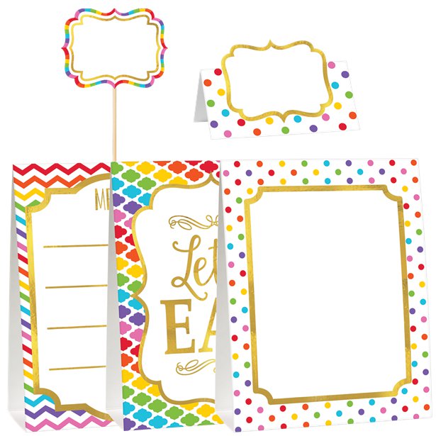 Rainbow Buffet Decorating Kit (12pk)