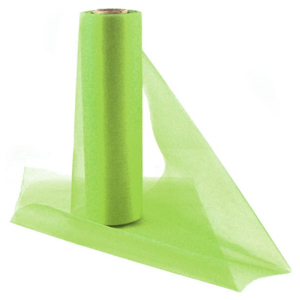Lime Green Organza Sheer Roll - 25m