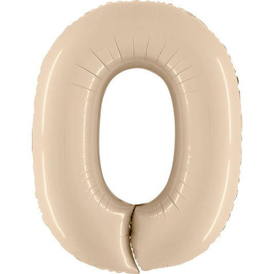 Satin Cream Foil Number Balloons - 40"