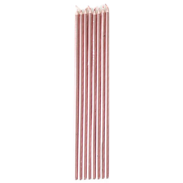 Rose Gold Tall Candles - 16cm (10pk)
