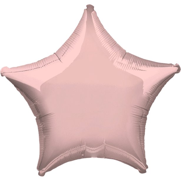 Metallic Pearl Pastel Pink Star Balloon - 19'' Foil - unpackaged ...