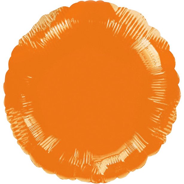 Orange Round Balloon - 18'' Foil - unpackaged