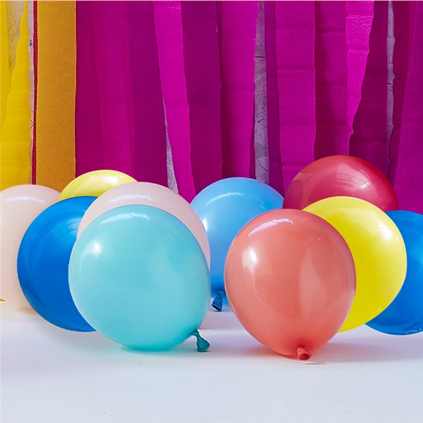 Assorted Colour Latex Balloons - 5" (40pk)