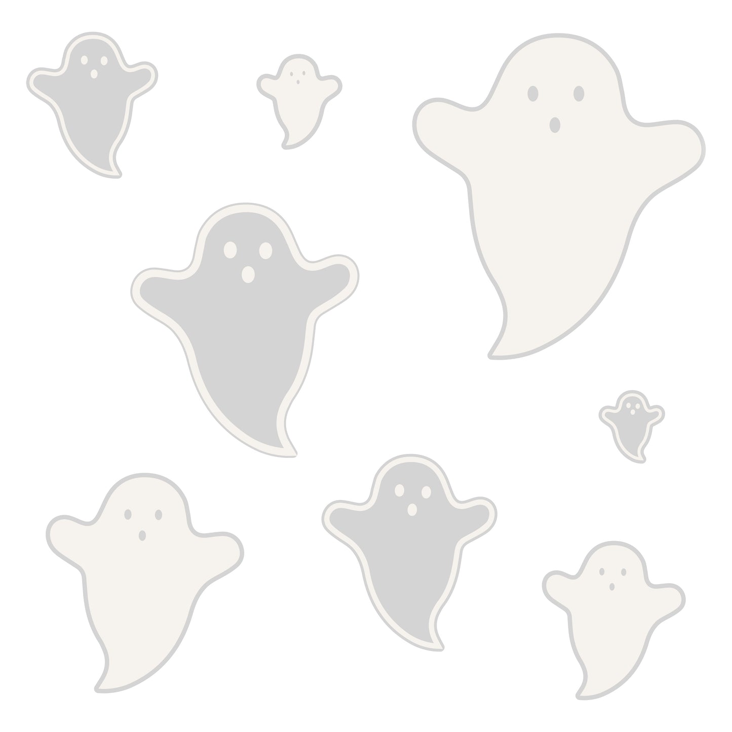 White Ghost Window Stickers