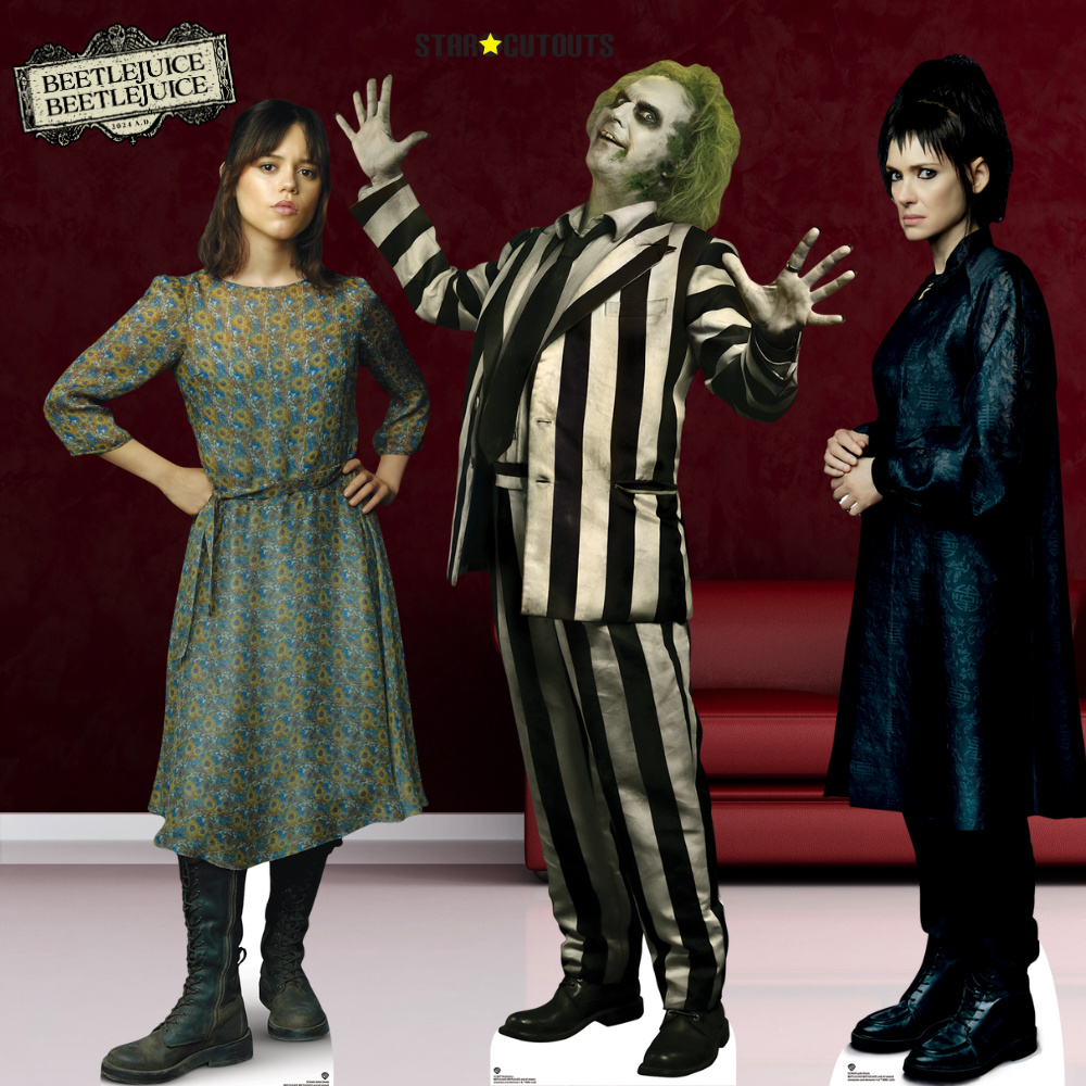 SC4512 Beetlejuice Michael Keaton with Tombstone Cardboard Cut Out Height 182.00cm